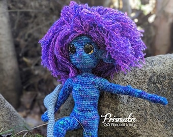 Elemental Water Sprite Amigurumi Crochet Pattern, Body and Disability Inclusive Series