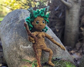 Elemental Earth Sprite Amigurumi Crochet Pattern, Body and Disability Inclusive Series