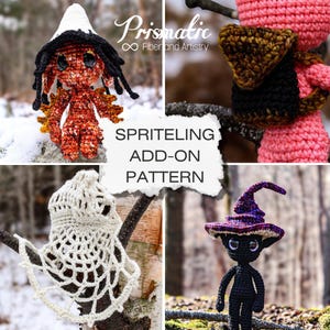Spriteling Crochet Add On Digital Pattern, Sprite Crochet Clothes Pattern, Amigurumi Doll Clothes Pattern, Intermediate Pattern