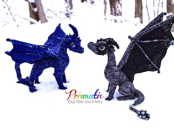 Mountain Dragon Crochet Amigurumi Digital Pattern, Dragon Crochet Pattern, Amigurumi Dragon Pattern, Intermediate Advanced Pattern
