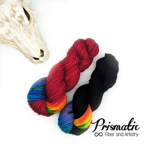 Hand Dyed Yarn, Rainbow Yarn, &quot;Prismatic,” Merino Wool, Merino Blend, Fingering Weight, DK Weight, Worsted Weight, Bulky Weight