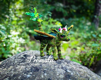 Forest Dragon Crochet Amigurumi Digital Pattern, Dragon Crochet Pattern, Amigurumi Dragon Pattern, Intermediate Advanced Pattern