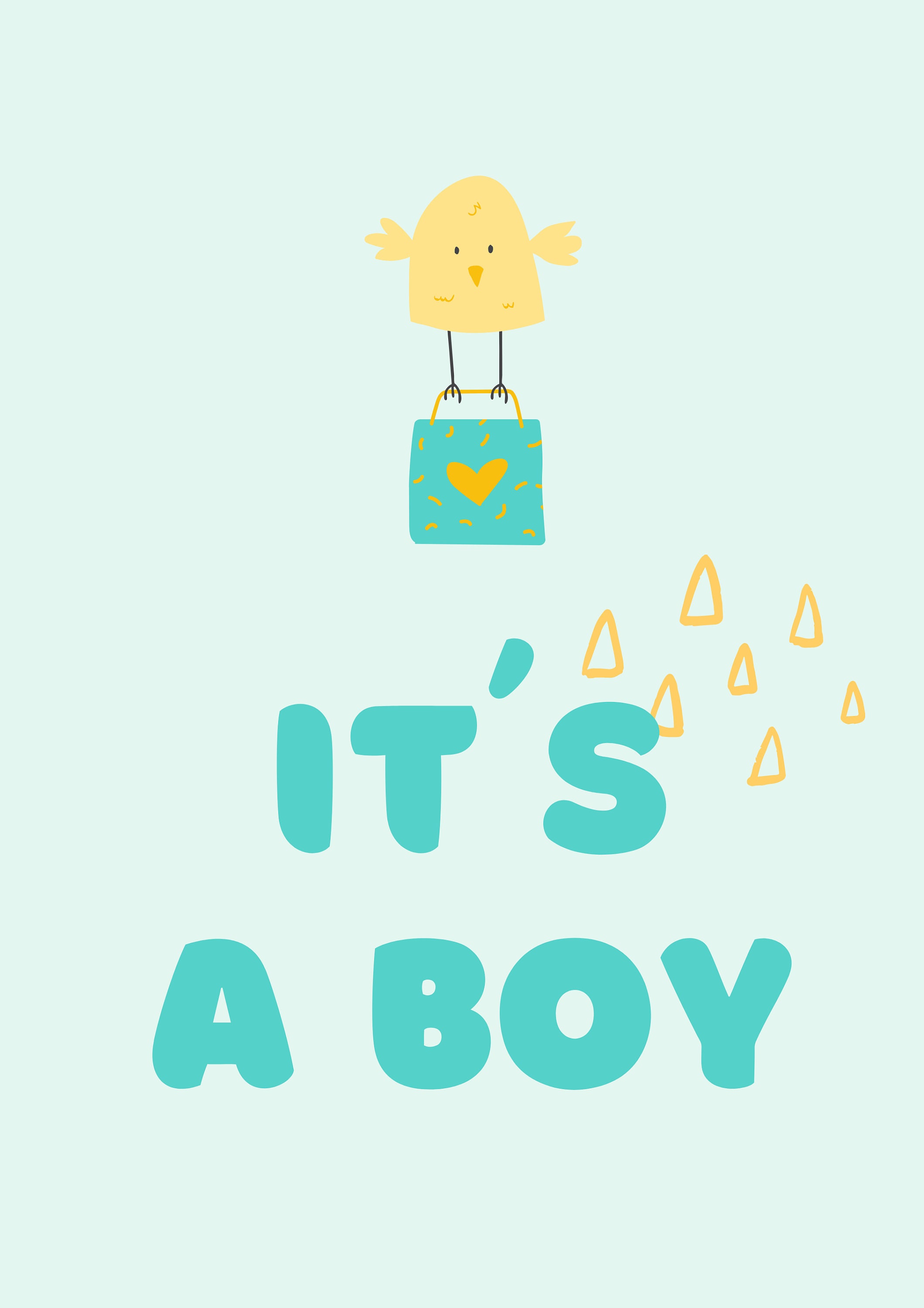 It's A Boy Printable Poster, Instant Download, Baby Room Decor - Etsy