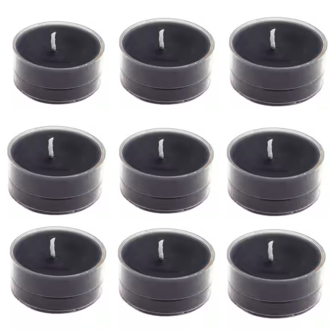 Black Natural Soy Tealight Candles Aromatherapy Tea Light Etsy