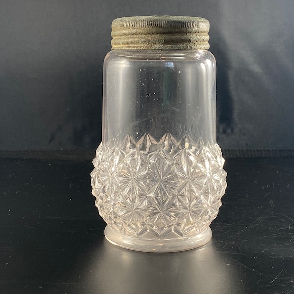 Antique EAPG Glass Jar with Tin Lid