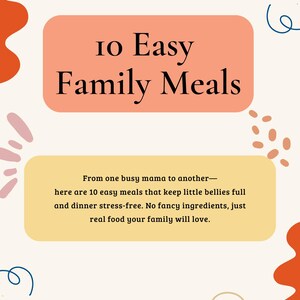 10 eenvoudige familiemaaltijden