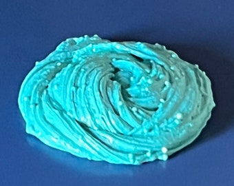 Turquoise fluffy slime
