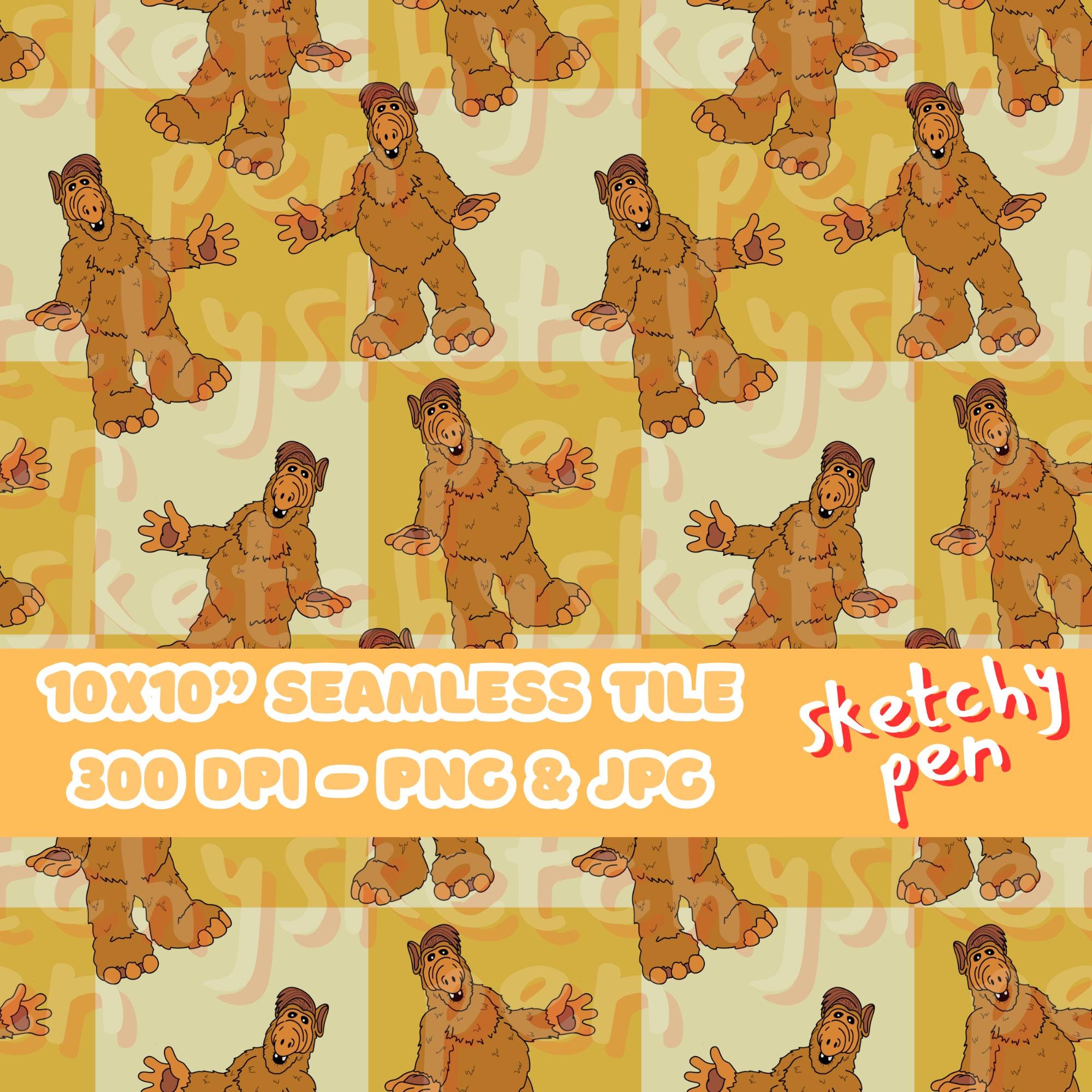 Alf Alien Seamless Pattern | 10x10 PNG JPG (digital Download) - Etsy ...