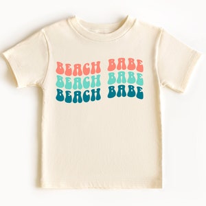 Beach Babe Toddler Tee,  Summer Kids Shirt, Vacation Shirt, Cute Kids Shirt, Summertime, Natural Toddler Shirt, Vacation, Beach Baby Onesie®