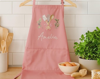 Personalized Kids Apron – Custom Printed Toddler Apron – Little Baker & Cooking Apron – Baking or Art Craft Apron – Unique Customized Gift