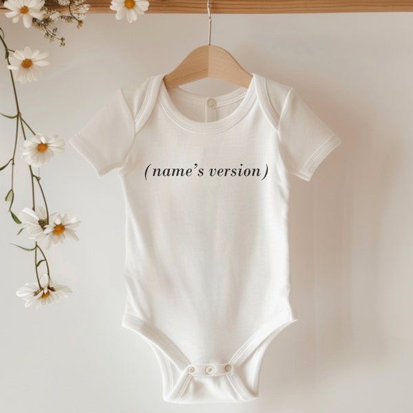 Personalized 'Mommy's Version' Baby Onesie®, Custom Newborn Gift