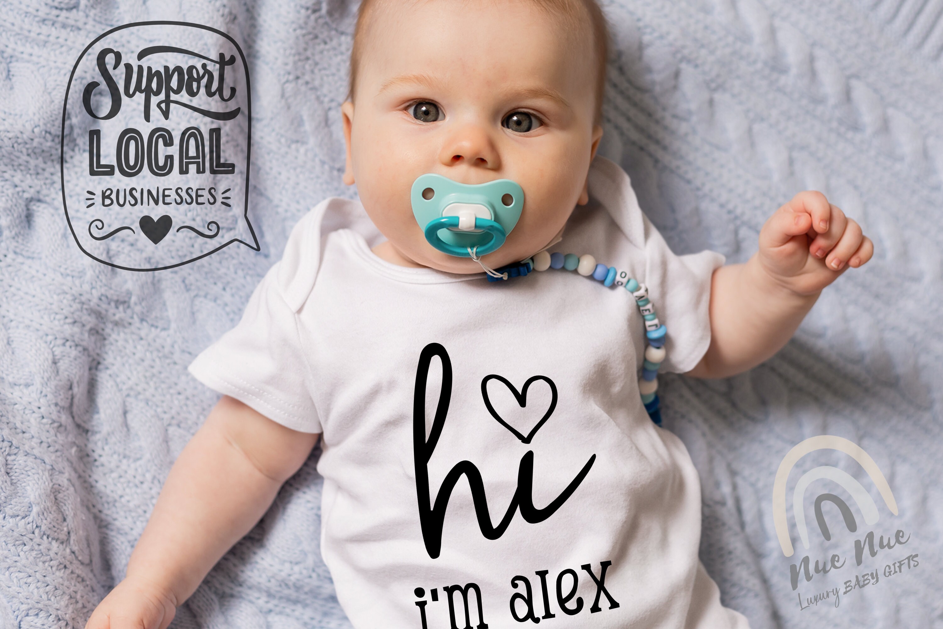 Hi Baby Name Onesie, Custom Baby Name Onesie, Hello Baby, Hi I Am Baby