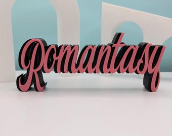 Romantacy Bookshelf Sign – Commercial Digital STL File