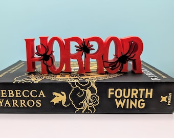 Horror Bookshelf Sign – Creepy Spiders –Commercial Digital STL File