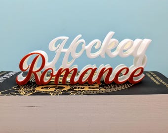 Hockey Romance Bookshelf Sign – Commercial Digital STL File