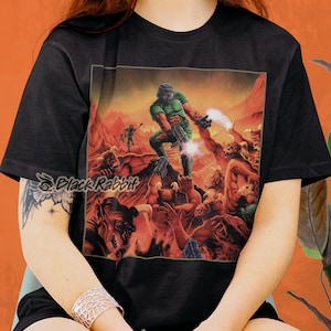 Doom Cover Box Art 90s Retro Vintage Unisex Classic T-Shirt