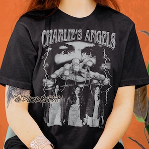 Charles Manson Family Charlie&#39;s Angels Retro Vintage Unisex Classic T-Shirt