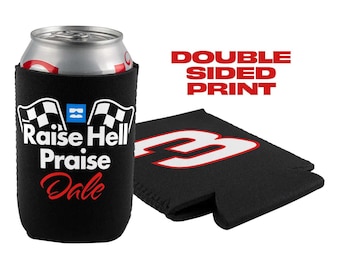 Enfriador de latas con aislamiento de carreras retro de los 90 "Raise Hell Praise Dale"