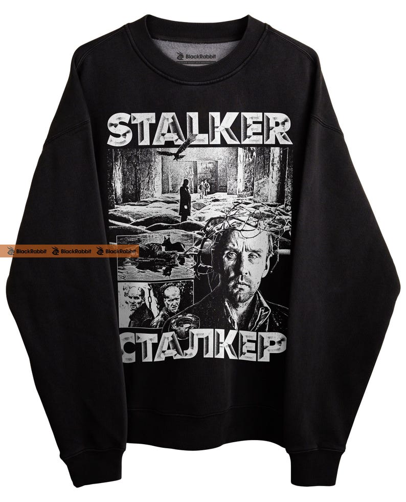 Stalker 1979 Retro Vintage Sci-Fi 70s Unisex Classic T-Shirt Crewneck Sweatshirt - Black