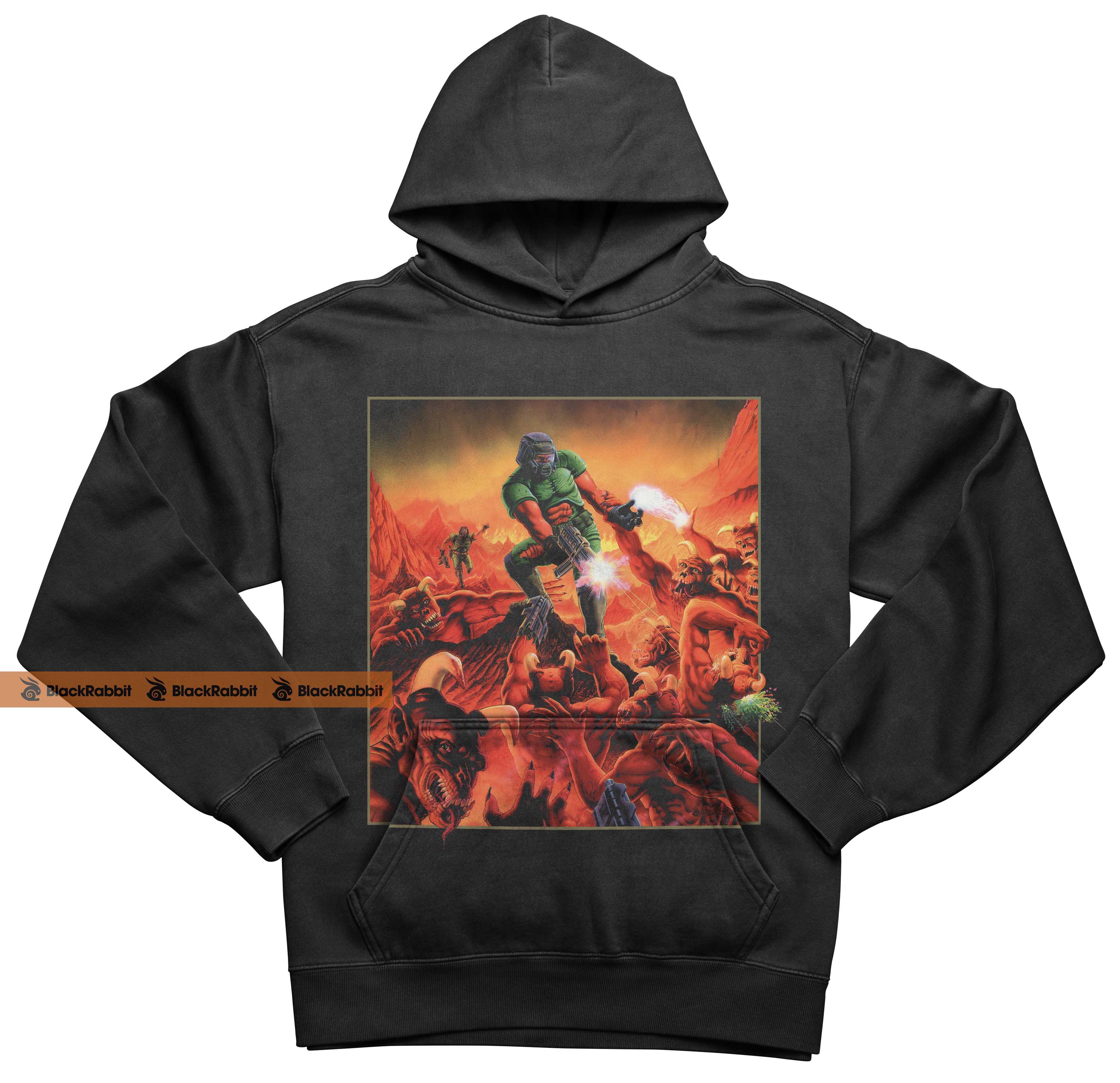 Doom Cover Box Art 90s Retro Vintage Unisex Classic T-shirt