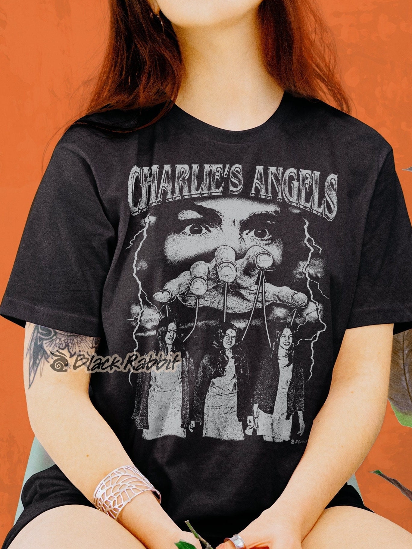 Vintage charlie store angels t shirt