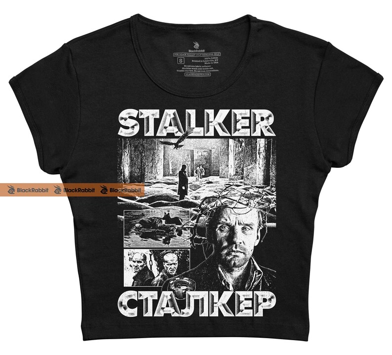 Stalker 1979 Retro Vintage Sci-Fi 70s Unisex Classic T-Shirt Crop Baby Tee - Black