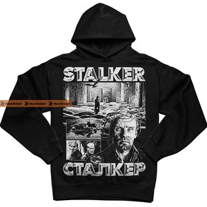Stalker 1979 Retro Vintage Sci-Fi 70s Unisex Classic T-Shirt Oversized Luxury Hoodie - Black
