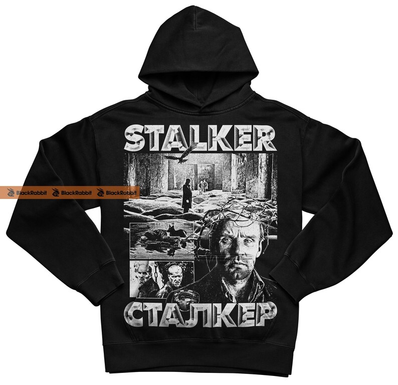 Stalker 1979 Retro Vintage Sci-Fi 70s Unisex Classic T-Shirt Oversized Luxury Hoodie - Black