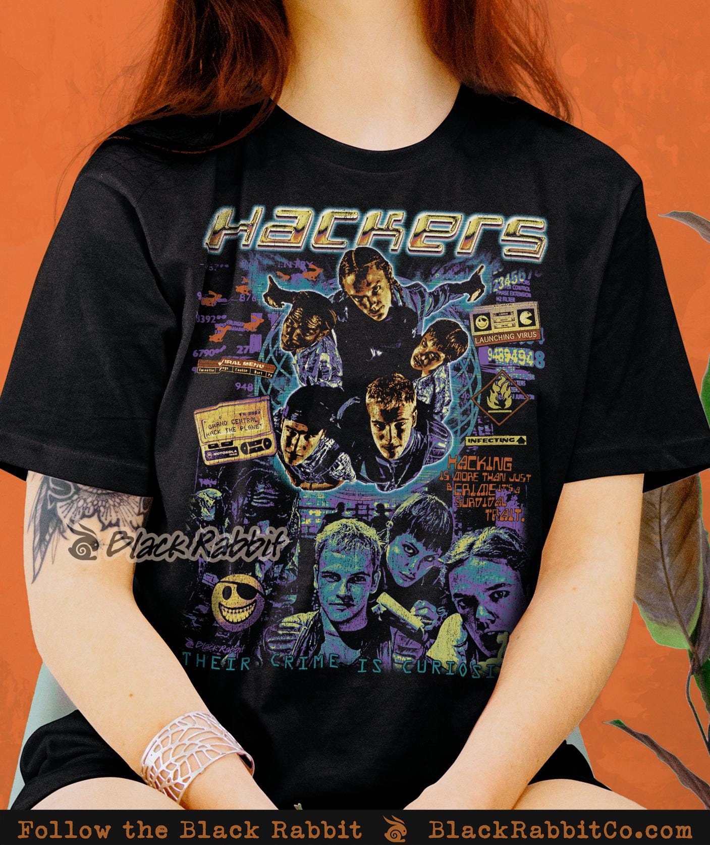 Hackers 1995 Their Crime is Curiosity Retro Vintage 90s Unisex