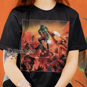 Doom Cover Box Art 90s Retro Vintage Unisex Classic T-Shirt