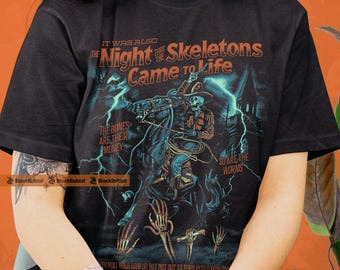 Ich denke, Sie sollten die Nacht verlassen Die Skeletons kamen zum Leben Skeleton Song Tim Robinson Retro Unisex Classic T-Shirt ITYSL Shirt