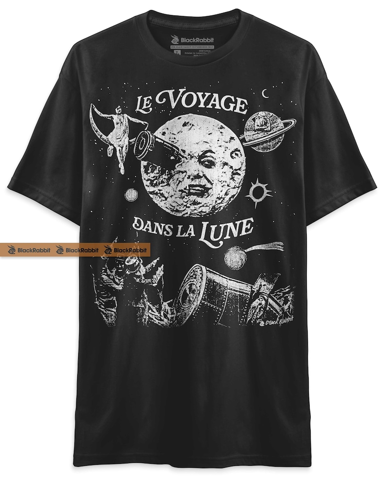 A Trip To The Moon Le Voyage Dans La Lune 1902 Silent Film Unisex Classic T-Shirt black