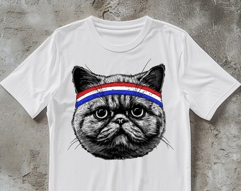 Gym Cat Workout Shirt, Funny Pump Cover for Men Women, Cat Lover Tshirt, Fitness Tee