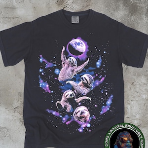 Fyra sengångare retrografik T-shirts, vintage sengångare måne T-shirt, sengångare älskare, rolig sengångare T-shirt, fåniga presenter, överdimensionerad tvättad T-shirt
