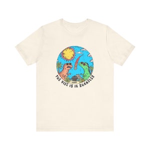 The Vibe ist in Shambles Shirt, lustigem Meme Shirt, 90er Jahre Y2K Dinosaurier Retro Design T-Shirt Natural