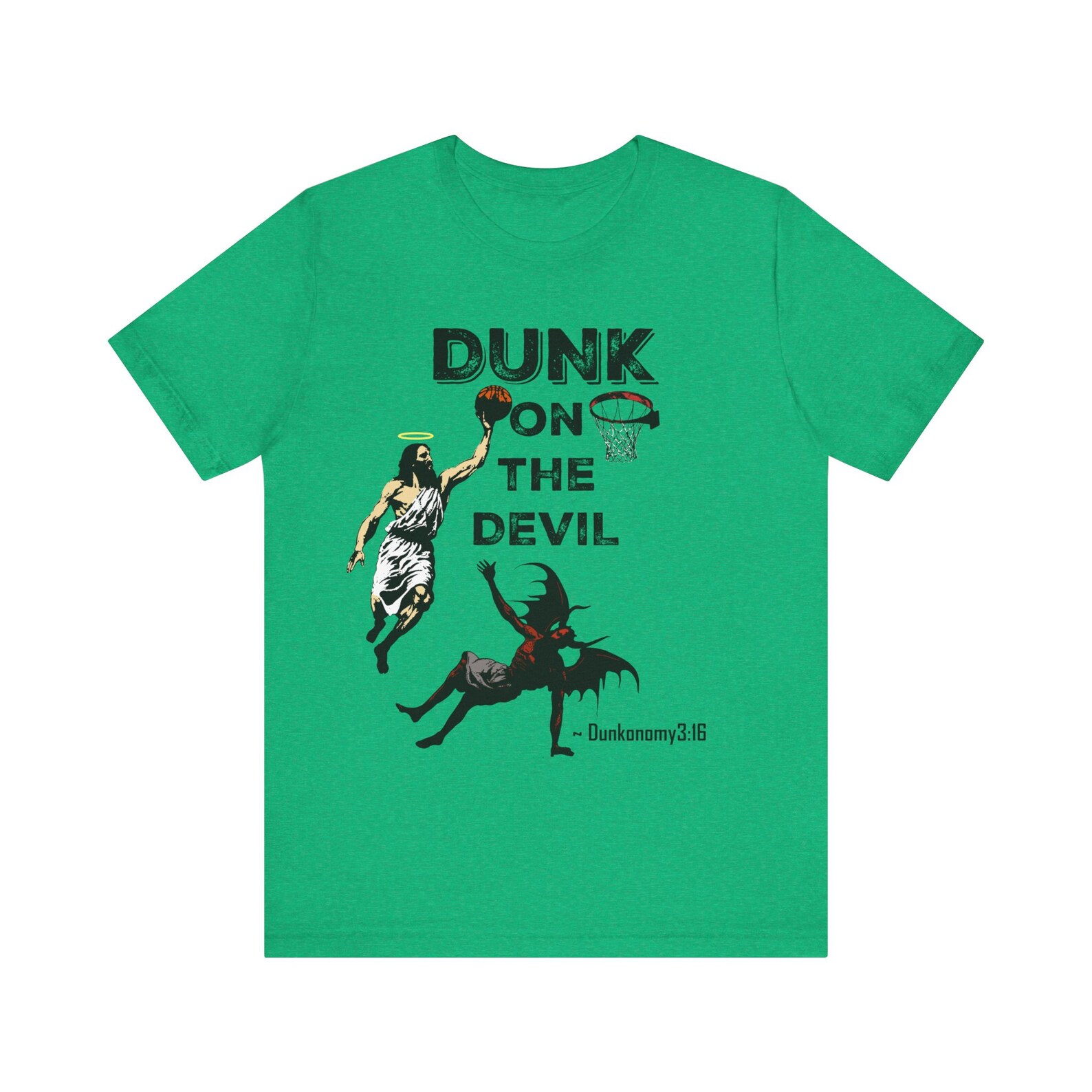 Dunk on the Devil Vintage 90s Shirt, Funny Easter Shirt, Jesus T-shirt ...
