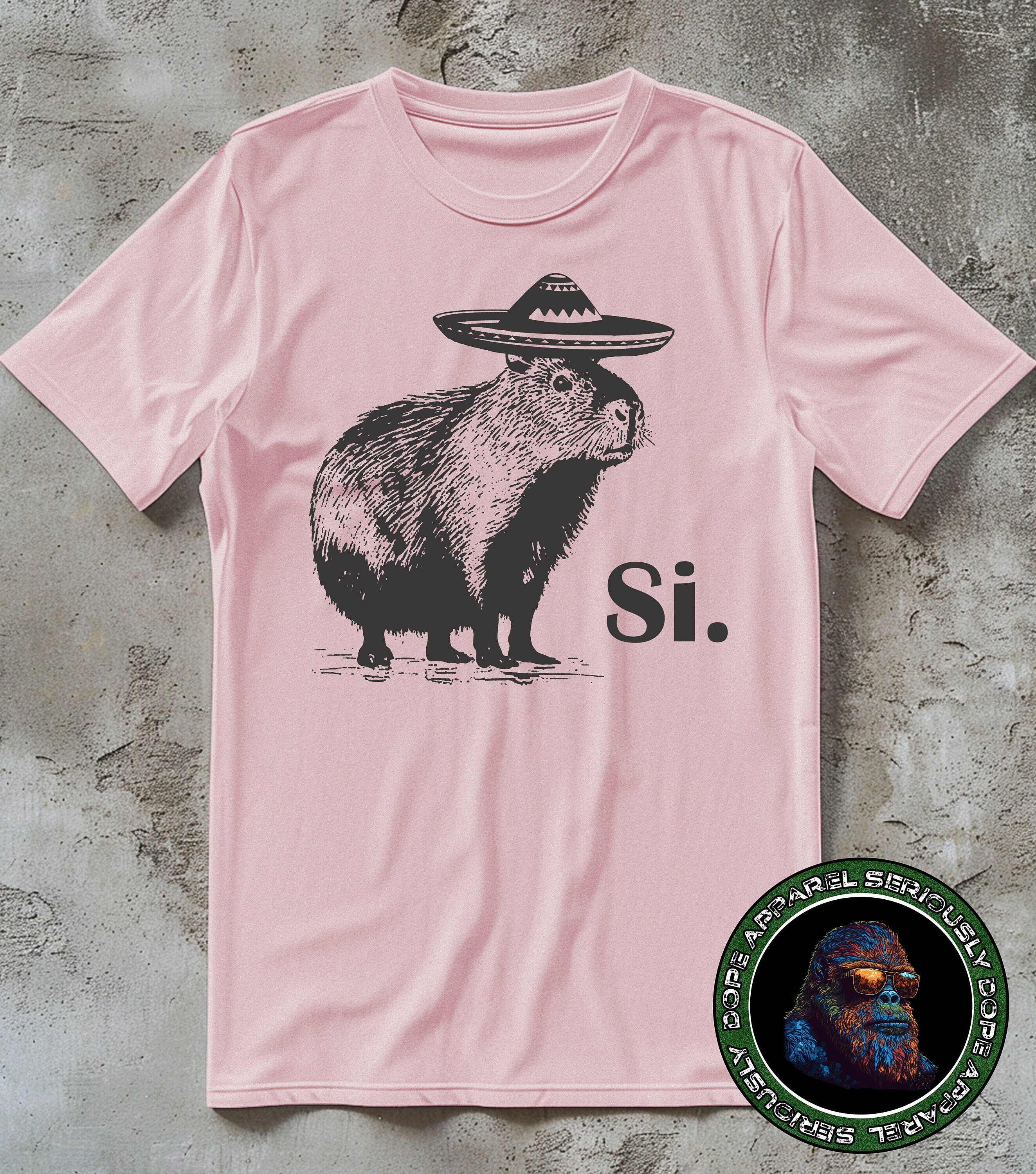Capybara Party Shirt, Carpincho Sombrero Tshirt, Water Hog Tee