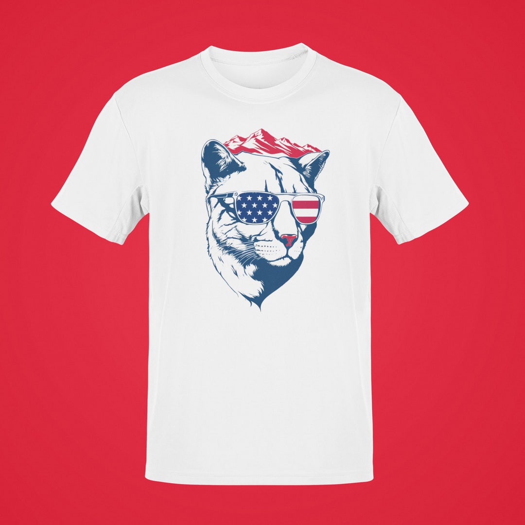Mountain Lion Shirt 4th of July T-shirt Patriotic Tee - Etsy