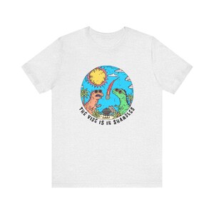 The Vibe ist in Shambles Shirt, lustigem Meme Shirt, 90er Jahre Y2K Dinosaurier Retro Design T-Shirt Ash