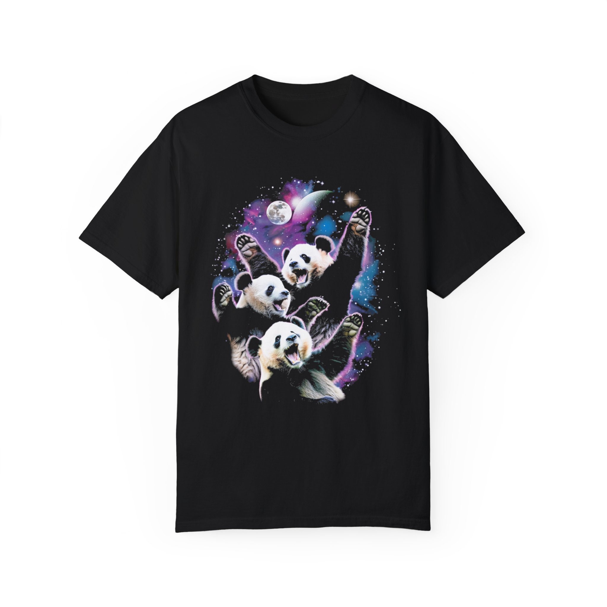 00s パンダ Tシャツ 長袖 ブラック mountain vintage 古着 00s THE MOUNTAIN パンダ 親子 リアル グラフィック T