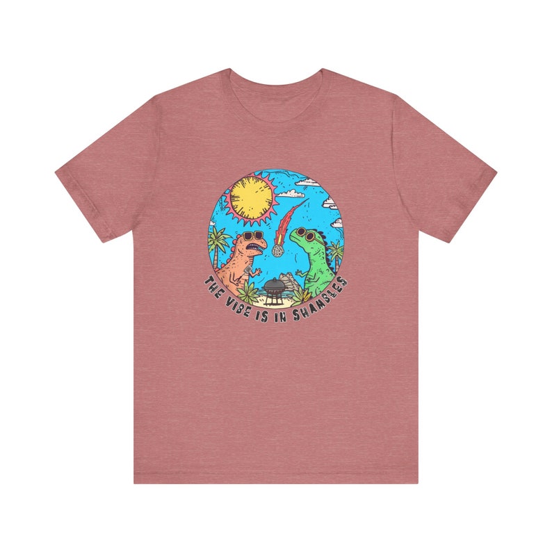 The Vibe ist in Shambles Shirt, lustigem Meme Shirt, 90er Jahre Y2K Dinosaurier Retro Design T-Shirt Heather Mauve