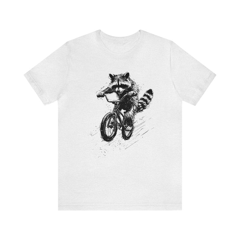 Maglietta con procione, Maglietta divertente con animali, Maglietta divertente con procione, Maglietta per amanti degli animali, Maglietta divertente con animali, Regalo per amanti degli animali, Regalo per ciclisti Ash