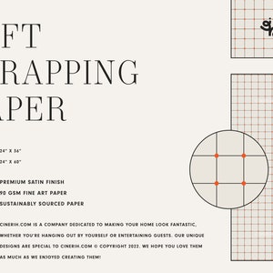 Art Deco Gift Wrap Christmas Wrapping Paper Flat Sheet Paper Grid ...