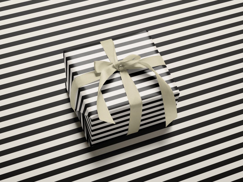 Black and White Gift Wrapping Paper - Etsy