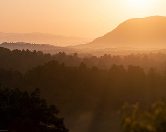 Sunrise in South Carolina Print / Landscape Nature Print / South Carolina Mountains Art / Sunrise Photography