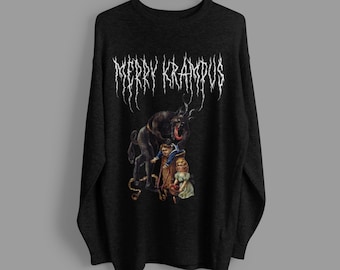 Merry Krampus Ugly Christmas Sweater / Unisex Heavy Blend Crewneck Sweatshirt