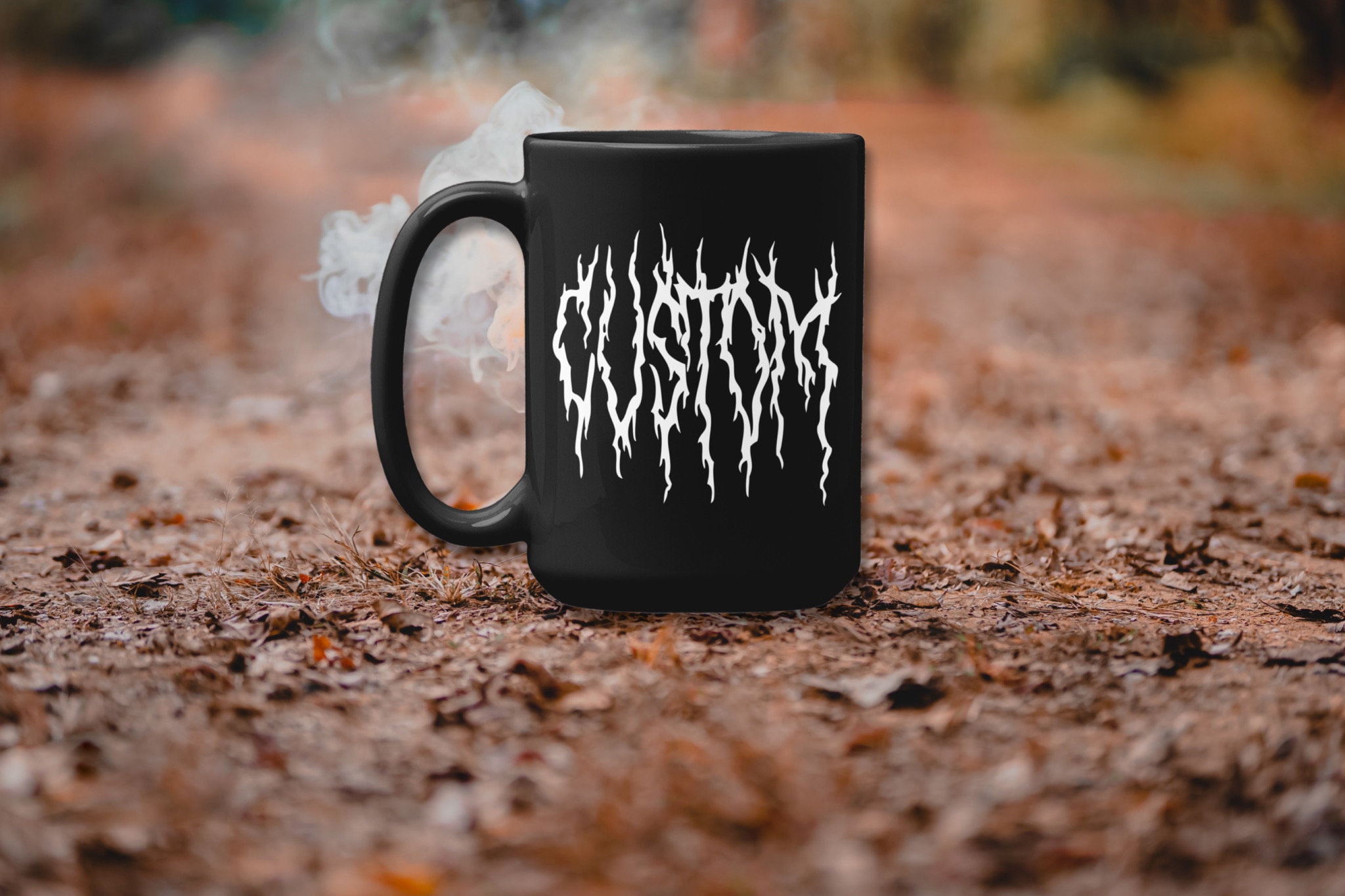 Black Metal Coffee Mug - Black