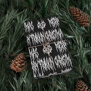 Merry Frikkin Christmas Death Metal Wrapping Paper/ Heavy Metal Wrapping Paper