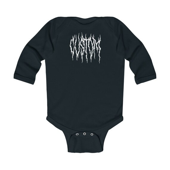 Custom Heavy Metal Baby Long Sleeve T shirt Death Metal Shirt Metal Lover Gift Heavy Metal Gift Infant Long Sleeve Bodysuit Etsy