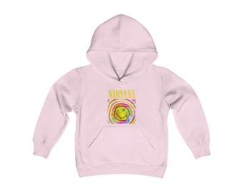 Nirvana Youth Hoodie, Kids Nirvana SweatshirtHeavy Blend Hooded Sweatshirt